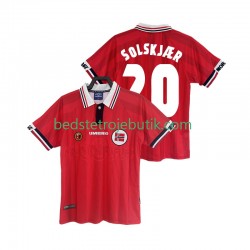 Norge SOLSKJAER 20 Retro Mænd Hjemmebane Fodboldtrøje 1998 Kortærmet