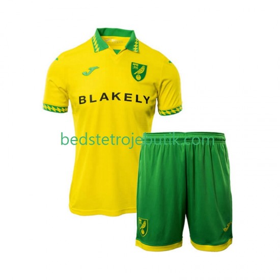 Norwich City Børn Hjemmebane Fodboldtrøje 2025-2026 Kortærmet