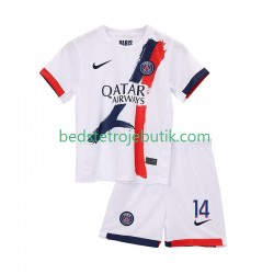 Paris Saint-Germain Desire Doue 14 Børn Udebane Fodboldtrøje 2025-2026 Kortærmet