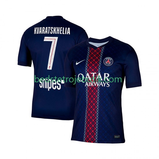 Paris Saint-Germain Khvicha Kvaratskhelia 7 Mænd Hjemmebane Fodboldtrøje 2025-2026 Kortærmet