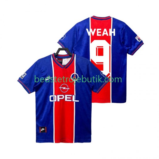Paris Saint-Germain WEAH 9 1995 1996 Retro Mænd Hjemmebane Fodboldtrøje Kortærmet