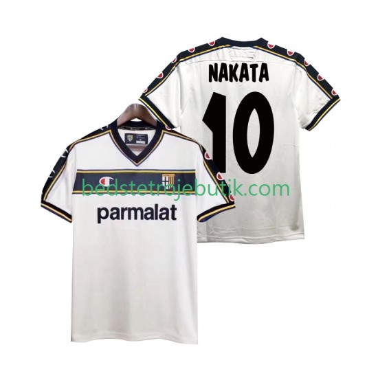 Parma NAKATA 10 2003 Retro Mænd Udebane Fodboldtrøje 2002 Kortærmet