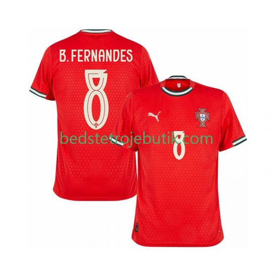 Portugal Bruno Fernandes 8 Mænd Hjemmebane Fodboldtrøje 2025-2026 Kortærmet