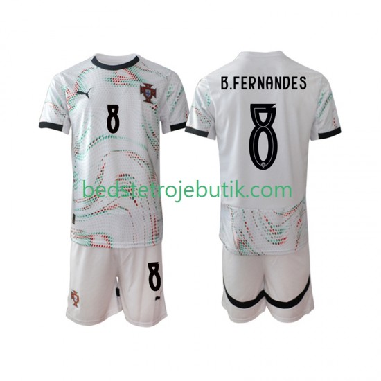 Portugal Bruno Fernandes 8 Børn Udebane Fodboldtrøje 2025-2026 Kortærmet