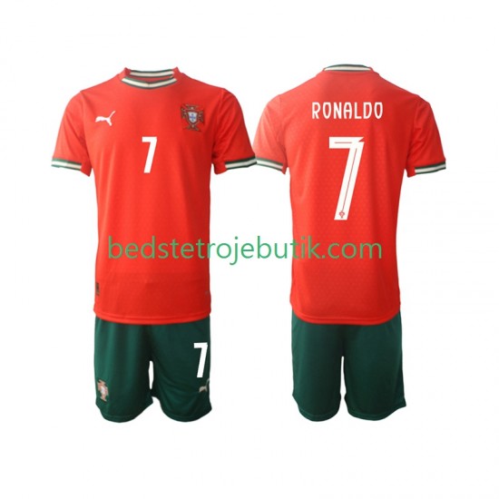 Portugal Cristiano Ronaldo 7 Børn Hjemmebane Fodboldtrøje 2025 Kortærmet