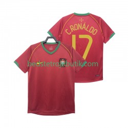Portugal Crstiano Ronaldo 17 Retro Mænd Hjemmebane Fodboldtrøje 2006 Kortærmet