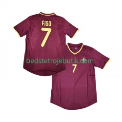 Portugal Figo 7 2000 Retro Mænd Hjemmebane Fodboldtrøje Kortærmet