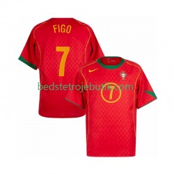 Portugal Figo 7 Retro Mænd Hjemmebane Fodboldtrøje 2004 Kortærmet