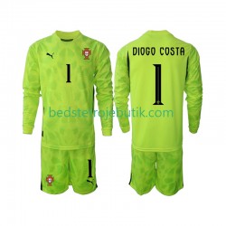 Portugal Diogo Costa 1 Målmand Børn Hjemmebane Fodboldtrøje 2025 Langærmet