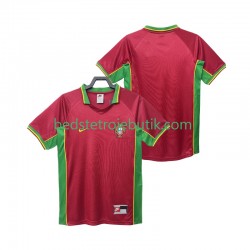 Portugal Retro Mænd Hjemmebane Fodboldtrøje 1998 Kortærmet