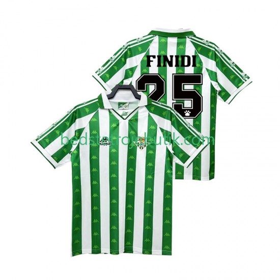 Real Betis FINIDI 25 1996 1997 Retro Mænd Hjemmebane Fodboldtrøje Kortærmet