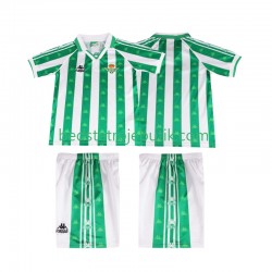 Real Betis 1996 1997 Retro Børn Hjemmebane Fodboldtrøje Kortærmet