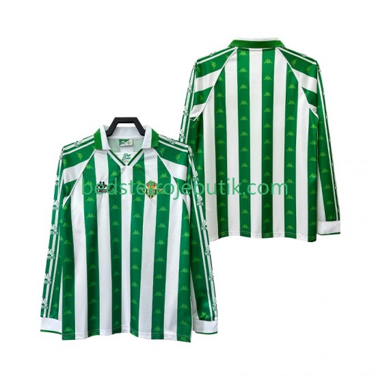 Real Betis 1996 1997 Retro Mænd Hjemmebane Fodboldtrøje Langærmet