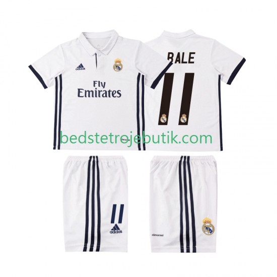 Real Madrid BALE 11 2016 2017 Retro Børn Hjemmebane Fodboldtrøje Kortærmet