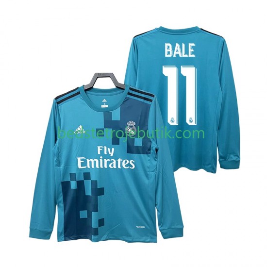 Real Madrid BALE 11 2017 2018 Retro Mænd 3. Valg Fodboldtrøje Langærmet