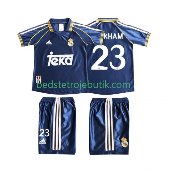 Real Madrid BECERHAM 23 Retro Børn 3. Valg Fodboldtrøje 1999 1998 Kortærmet