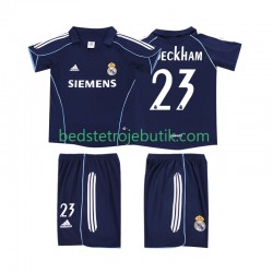 Real Madrid BECKHAM 23 2005 Retro Børn Udebane Fodboldtrøje 2006 Kortærmet