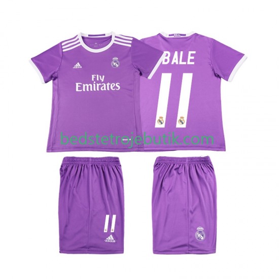 Real Madrid Bale 11 2016 2017 Retro Børn Udebane Fodboldtrøje Kortærmet