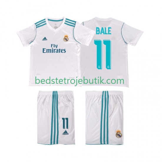 Real Madrid Bale 11 2017 2018 Retro Børn Hjemmebane Fodboldtrøje Kortærmet