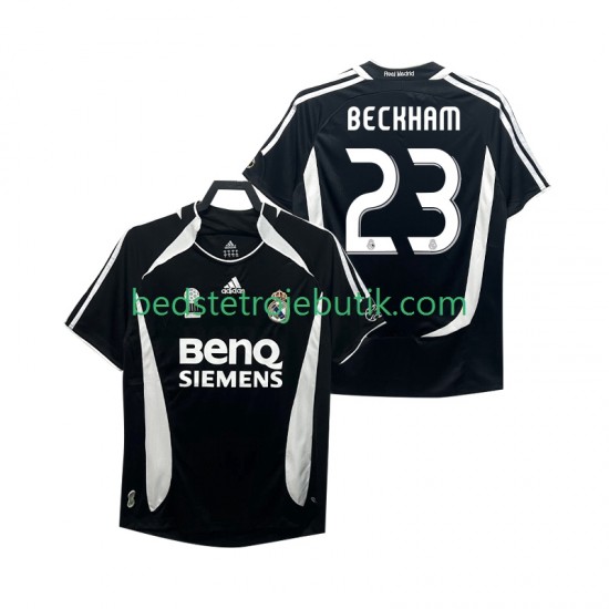 Real Madrid Beckham 23 2007 Retro Mænd 3. Valg Fodboldtrøje 2006 Kortærmet