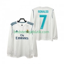 Real Madrid CRISTIANO RONALDO 7 2017 2018 Retro Mænd Hjemmebane Fodboldtrøje Langærmet