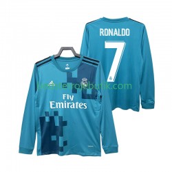 Real Madrid CRISTIANO RONALDO 7 2017 2018 Retro Mænd 3. Valg Fodboldtrøje Langærmet