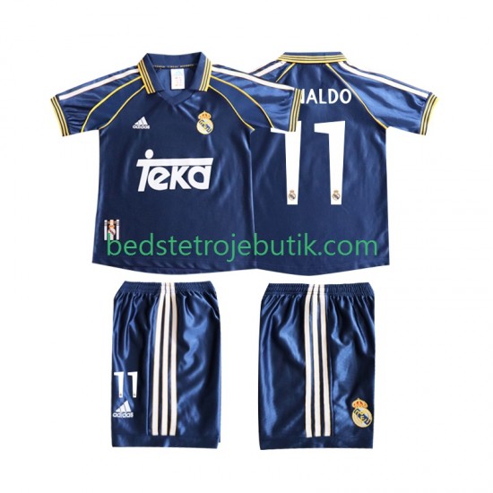 Real Madrid Cristiano Ronaldo 11 Retro Børn 3. Valg Fodboldtrøje 1999 1998 Kortærmet