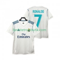 Real Madrid Cristiano Ronaldo 7 2017 Retro Mænd Hjemmebane Fodboldtrøje Kortærmet