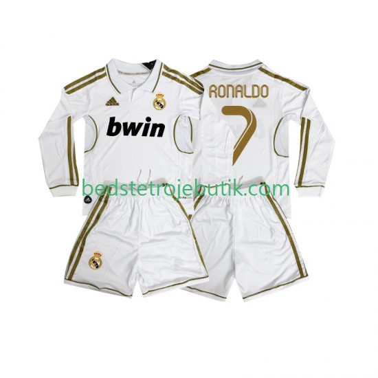 Real Madrid Cristiano Ronaldo 7 2012 Retro Børn Hjemmebane Fodboldtrøje 2011 Langærmet