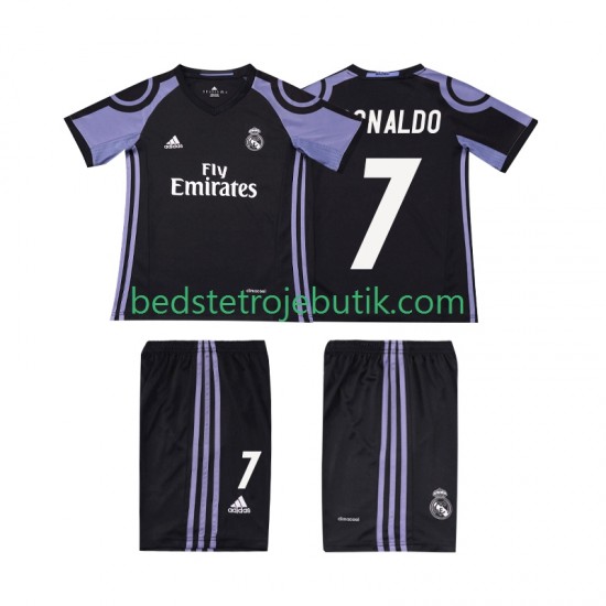 Real Madrid Cristiano Ronaldo 7 2016 2017 Retro Børn 3. Valg Fodboldtrøje Kortærmet