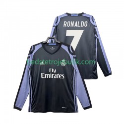 Real Madrid Cristiano Ronaldo 7 2016 2017 Retro Mænd 3. Valg Fodboldtrøje Langærmet