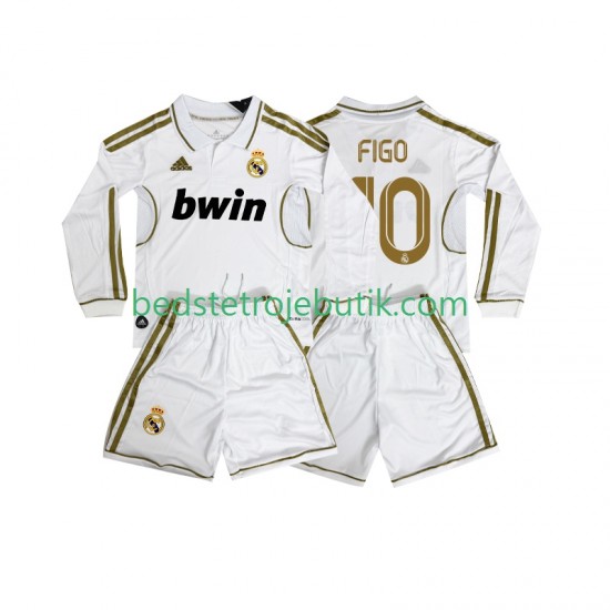 Real Madrid FIGO 10 2012 Retro Børn Hjemmebane Fodboldtrøje 2011 Langærmet