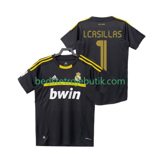 Real Madrid I.CASILLAS 1 2012 Målmand Retro Mænd Udebane Fodboldtrøje 2011 Kortærmet