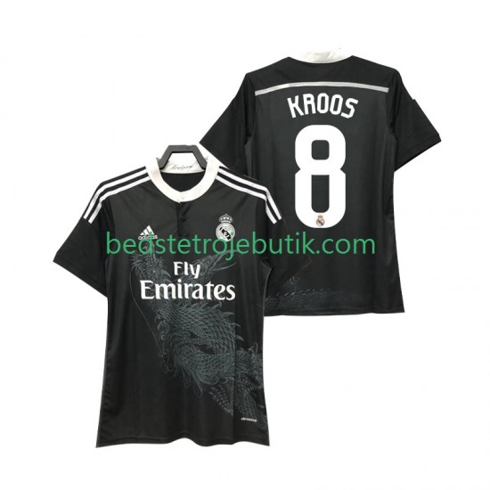 Real Madrid KROOS 8 2014 2015 Retro Mænd Udebane Fodboldtrøje Kortærmet