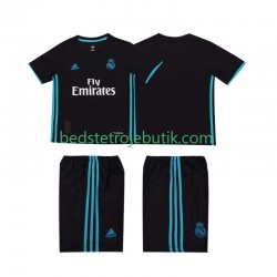 Real Madrid 2017 2018 Retro Børn Udebane Fodboldtrøje Kortærmet