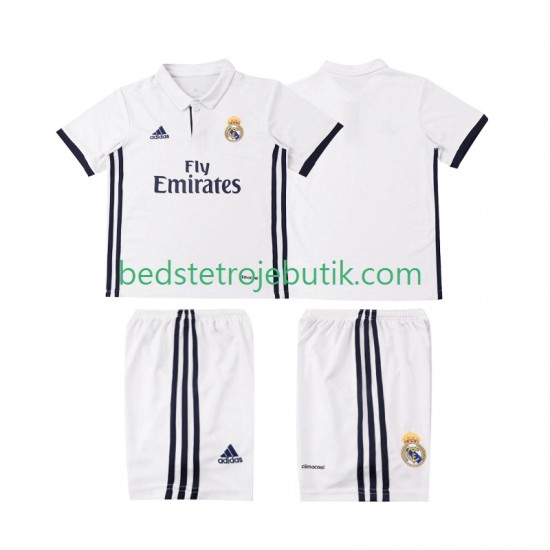 Real Madrid 2016 2017 Retro Børn Hjemmebane Fodboldtrøje Kortærmet