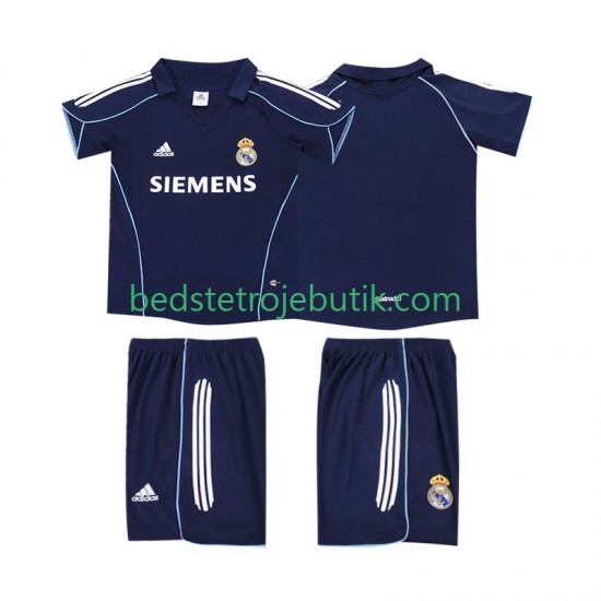 Real Madrid 2005 Retro Børn Udebane Fodboldtrøje 2006 Kortærmet