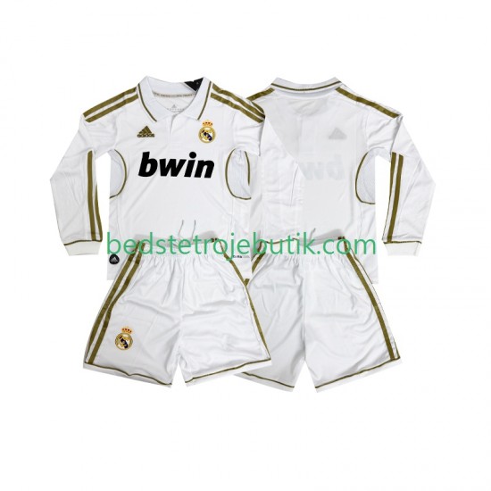 Real Madrid 2012 Retro Børn Hjemmebane Fodboldtrøje 2011 Langærmet