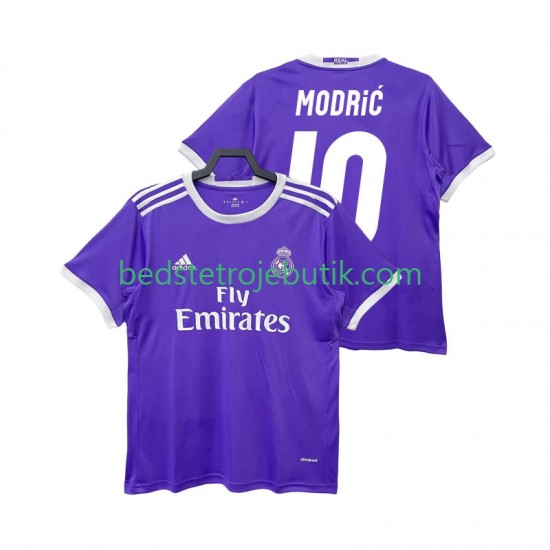 Real Madrid Modrić LUCA 10 2016 2017 Retro Mænd Udebane Fodboldtrøje Kortærmet