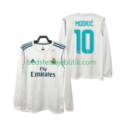 Real Madrid Modrić 10 2017 2018 Retro Mænd Hjemmebane Fodboldtrøje Langærmet