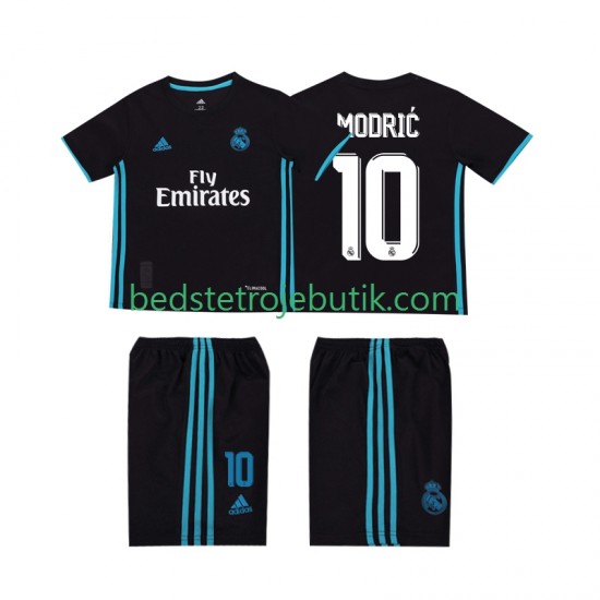Real Madrid Modrić 10 2017 2018 Retro Børn Udebane Fodboldtrøje Kortærmet
