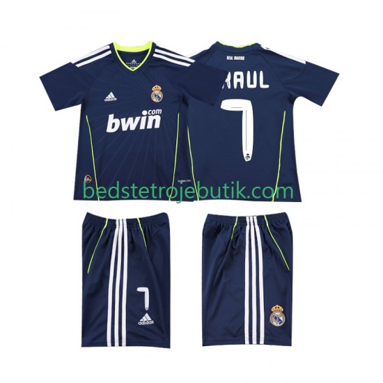 Real Madrid PAUL 7 Retro Børn Udebane Fodboldtrøje 2011 2010 Kortærmet