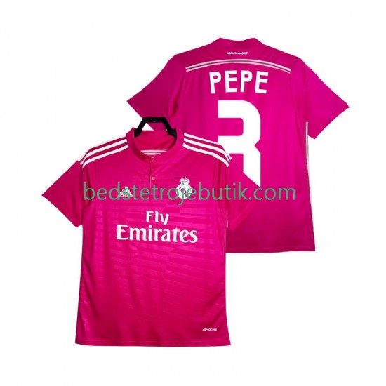 Real Madrid PEPE 3 2014 2015 Retro Mænd Udebane Fodboldtrøje Kortærmet