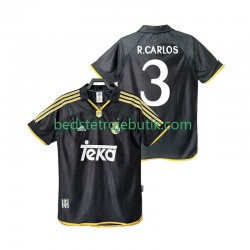 Real Madrid R.CARLOS 3 2001 Retro Mænd Udebane Fodboldtrøje 1999 Kortærmet