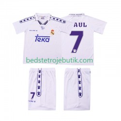 Real Madrid RAUL 7 1994 1996 Retro Børn Hjemmebane Fodboldtrøje Kortærmet