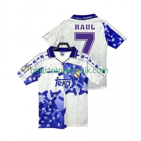 Real Madrid RAUL 7 1996 1997 Retro Mænd 3. Valg Fodboldtrøje Kortærmet