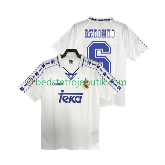 Real Madrid REDONDO 6 1996 1997 Retro Mænd Hjemmebane Fodboldtrøje Kortærmet