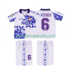 Real Madrid REDONDO 6 1996 1997 Retro Børn 3. Valg Fodboldtrøje Kortærmet