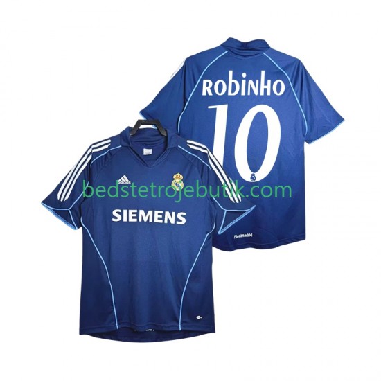 Real Madrid ROBINHO 10 2005 Retro Mænd Udebane Fodboldtrøje 2006 Kortærmet