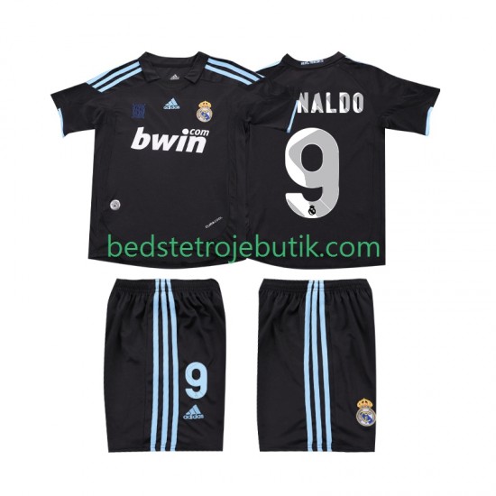 Real Madrid RONALDO 9 2009 Retro Børn Udebane Fodboldtrøje 2010 Kortærmet
